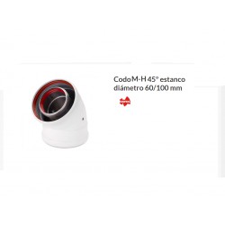 Codo coaxial 45º M-H Ø...